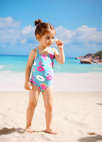 Комбинированный летний купальник слитный SHEIN