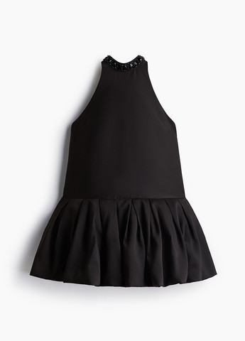 Черное праздничный, вечернее платье с открытыми плечами H&M однотонное