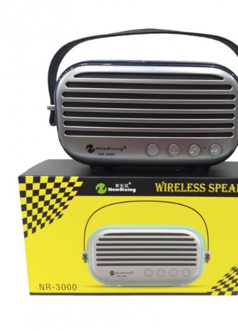 Колонка портативна NR-3000 10Вт USB, SD, FM радіо, Bluetooth сіра (lp-88785) XPRO (253517601)
