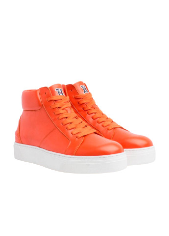 Оранжевые демисезонные кроссовки-хайтопы Tommy Hilfiger