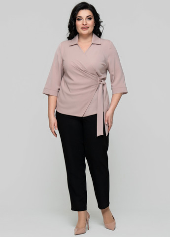 Пудровая блуза на запах A'll Posa