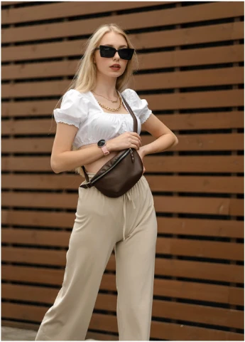Сумка на пояс (бананка) женская 24х4х15 см Sambag (211364952)