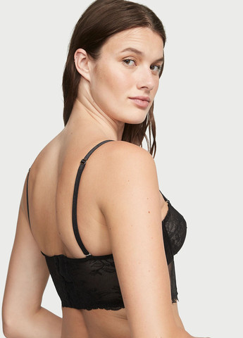 Черный демисезонный комплект (бюстье, трусики) Victoria's Secret