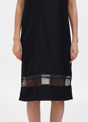 Черное кэжуал платье Denham однотонное