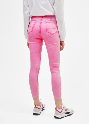 Розовые кэжуал летние зауженные брюки Bershka