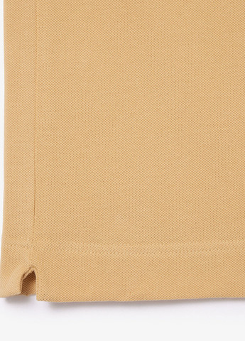 Бежевая футболка-поло для мужчин Lacoste однотонная