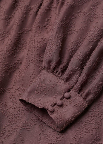 Темно-фиолетовое кэжуал платье H&M однотонное