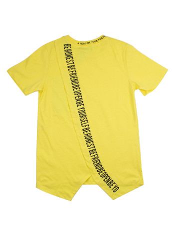 Желтая летняя футболка с коротким рукавом Marions