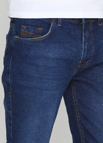 Синие демисезонные со средней талией джинсы BIG & GRAYS