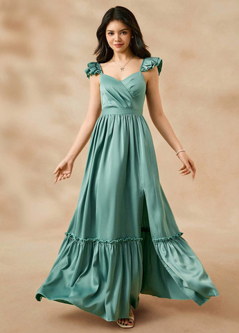 Зелёное платье SHEIN (366498957)