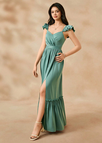 Зелёное платье SHEIN (366498957)