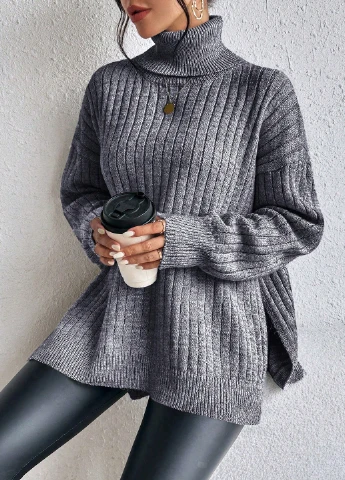 Серый зимний свитер SHEIN