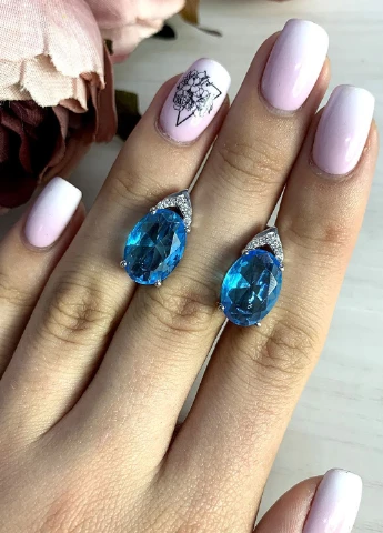 Сережки Silver Flame (152533528)