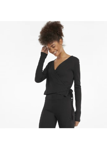 Лонгслив Classics Ribbed Women's Wrap Top Puma - (252455103)