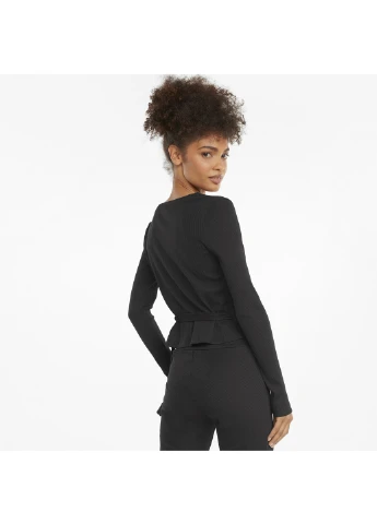 Лонгслив Classics Ribbed Women's Wrap Top Puma - (252455103)