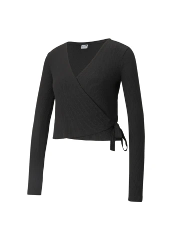 Лонгслив Classics Ribbed Women's Wrap Top Puma - (252455103)