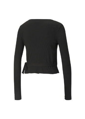 Лонгслив Classics Ribbed Women's Wrap Top Puma - (252455103)
