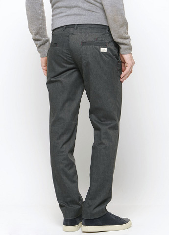 Темно-серые кэжуал демисезонные со средней талией брюки Oodji