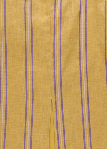 Горчичная кэжуал в полоску юбка MINT&BERRY карандаш