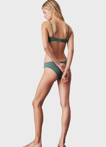 Серо-зелёный триэнджел бюстгальтер Calvin Klein без косточек полиамид, кружево