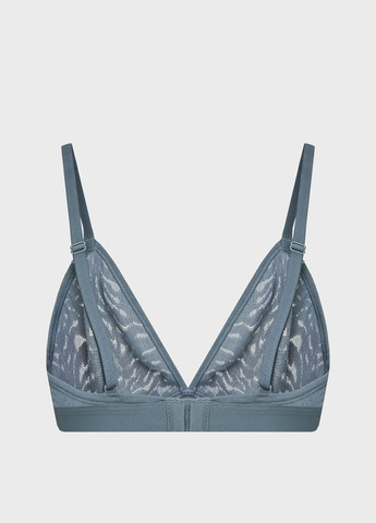 Серо-зелёный триэнджел бюстгальтер Calvin Klein без косточек полиамид, кружево