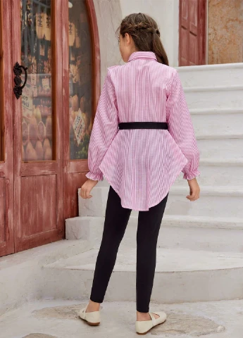 Комбинированный демисезонный костюм (блуза, леггинсы) брючный SHEIN