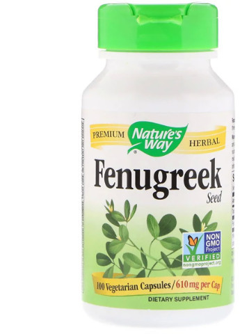 Пажитник, Fenugreek Seed,, 610 мг, 100 капсул Nature's Way (228292264)