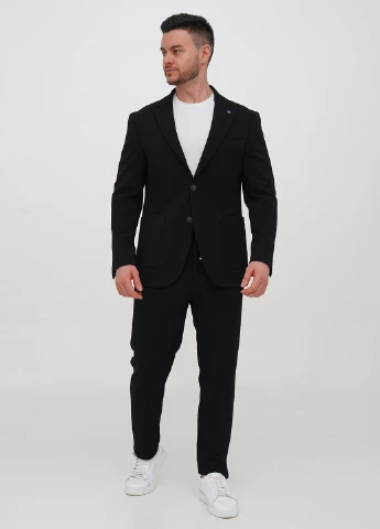 Черный демисезонный костюм (пиджак, брюки) брючный Trend Collection