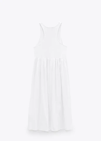 Білий кежуал плаття, сукня Zara однотонна