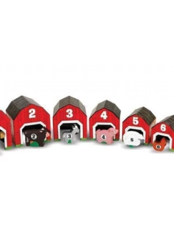 Развивающая игрушка Набор блоков-сараев с животными (MD12434) Melissa&Doug Набор блоков-сараев с животными (203961013)