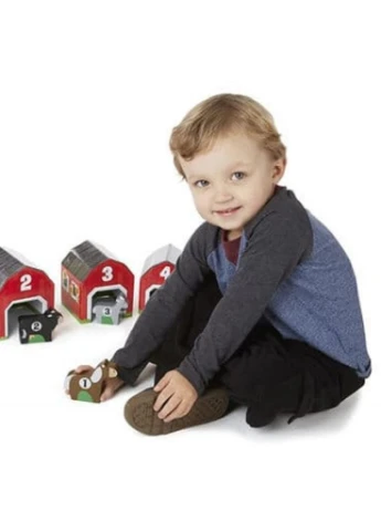 Развивающая игрушка Набор блоков-сараев с животными (MD12434) Melissa&Doug Набор блоков-сараев с животными (203961013)