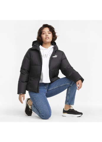 Чорна демісезонна куртка essentials+ cb down women's jacket Puma