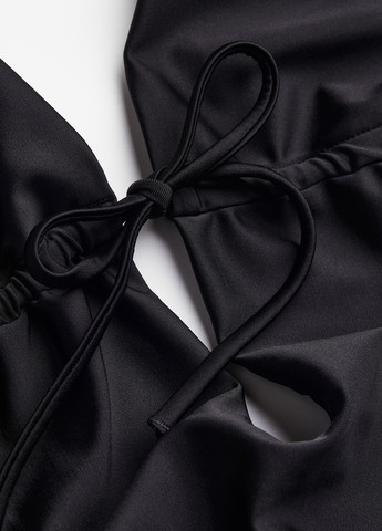 Черный летний купальник слитный H&M