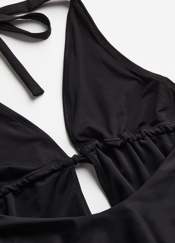 Черный летний купальник слитный H&M