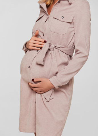 Пудрова кежуал сукня для вагітних та годуючіх мам Lullababe однотонна