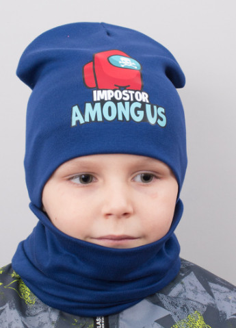 Дитяча шапка з хомутом КАНТА "Among" розмір 52-56 синій (OC-587) Канта (222439507)