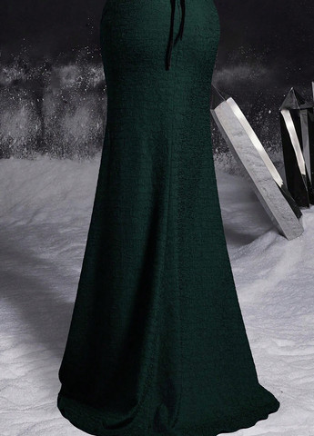 Комбинированное вечернее платье бандо, с открытыми плечами SHEIN