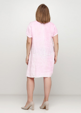 Розовое кэжуал платье а-силуэт Made in Italy однотонное