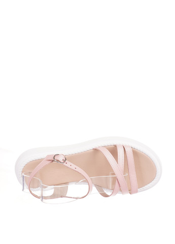 Розовые босоножки No Brand с ремешком с белой подошвой