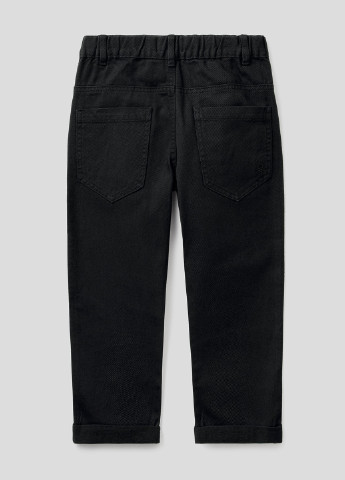 Черные кэжуал демисезонные брюки прямые United Colors of Benetton