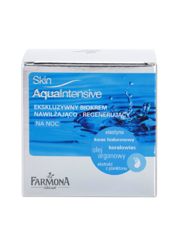 Нічний крем для обличчя для зволоження і регенерації шкіри Skin Aqua 50 мл Farmona (251203369)