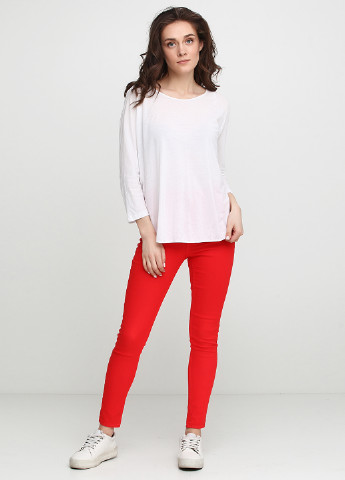 Красные демисезонные скинни джинсы H&M