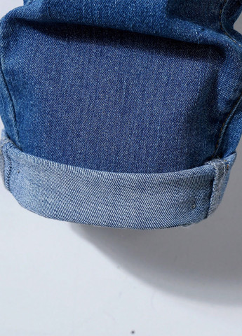 Синие демисезонные слим джинсы SHEIN