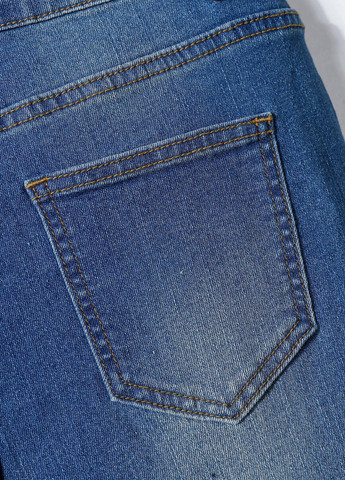 Синие демисезонные слим джинсы SHEIN