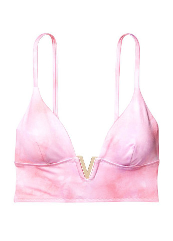 Розовый летний купальник (топ, трусики) бикини Victoria's Secret