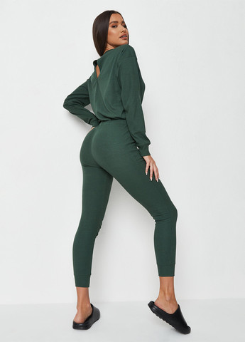 Комбинезон Missguided комбинезон-брюки логотип зелёный кэжуал полиэстер