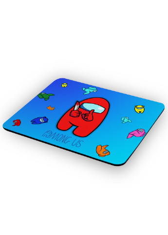 Коврик для мышки Амонг Ас Красный (Among Us Red) (25108-2417) 29х21 см MobiPrint (224437182)