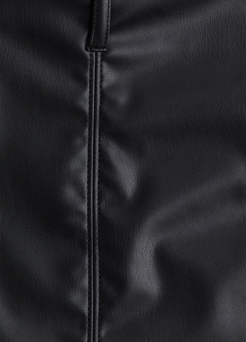 Черная кэжуал однотонная юбка H&M а-силуэта (трапеция)