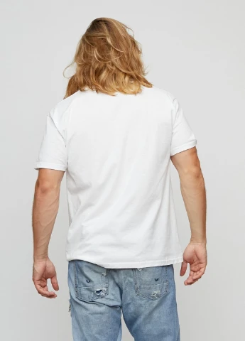 Белая футболка мужская basic /air print/ YAPPI