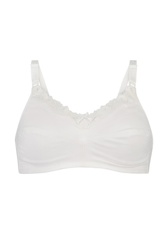 Белый бюстгальтер для беременных и кормящих мам Hunkemoller без косточек хлопок